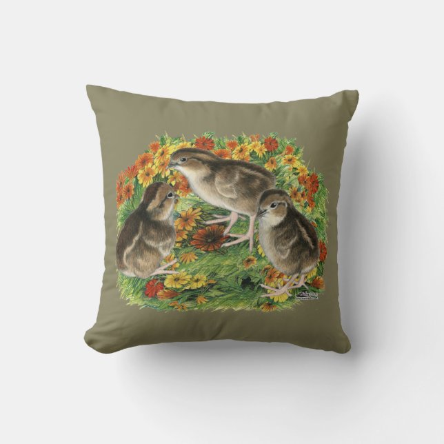 Bobwhite Garden Chicks Cushion (Front)