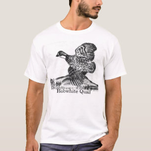 Bobwhite Quail Drawing on T-Shirt