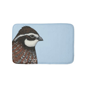 Bobwhite Quail Head Bath Mat