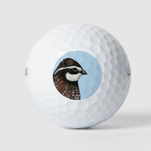 Bobwhite Quail Head Golf Balls