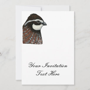 Bobwhite Quail Head Invitation