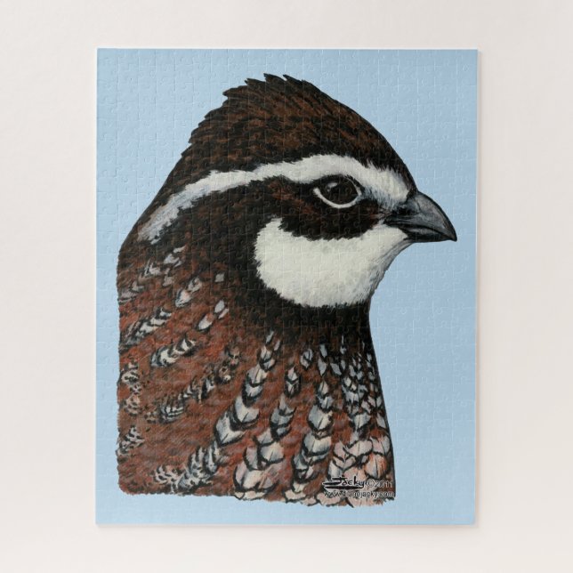 Bobwhite Quail Head Jigsaw Puzzle (Vertical)