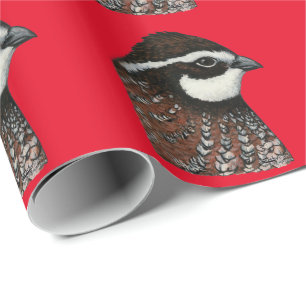 Bobwhite Quail Head Wrapping Paper