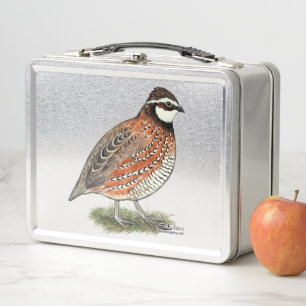 Bobwhite Quail Rooster Metal Lunch Box