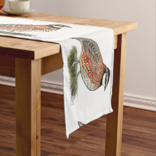 Bobwhite Quail Rooster Short Table Runner