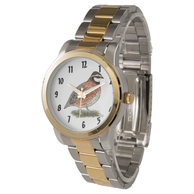 Bobwhite Quail Rooster Watch (Angled)