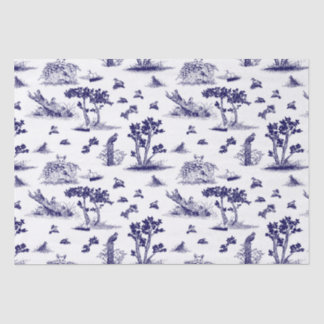 Bobwhite Toile De Jouy Tissue Paper Blue