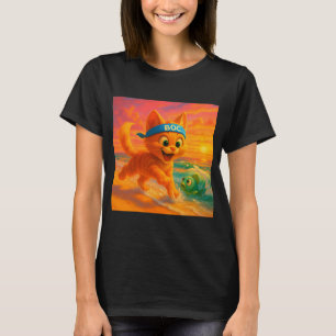 BOC Beachy Orange Cat 7 - BOC Greets Green Fish At T-Shirt