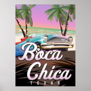 Boca Chica Texas vacation poster