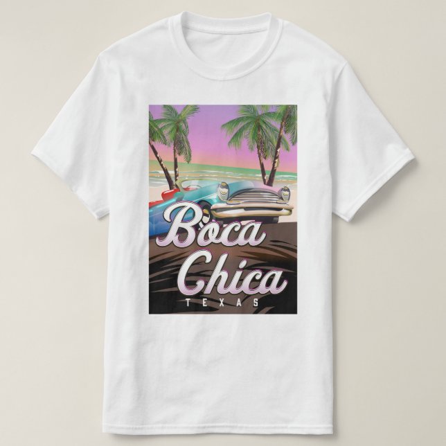 Boca Chica Texas vacation poster T-Shirt (Design Front)
