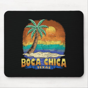 Boca Chica Texas Vintage Distressed Souvenir  Mouse Pad