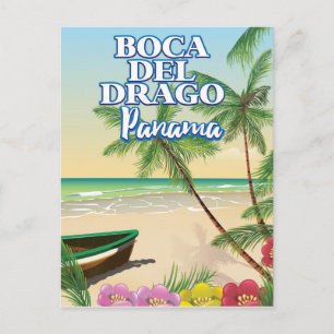 Boca del Drago Panama Beach travel poster Postcard