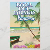 Boca del Drago Panama Beach travel poster