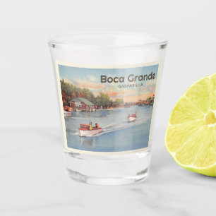 Boca Grande, Gasparilla Florida vintage boats Shot Glass