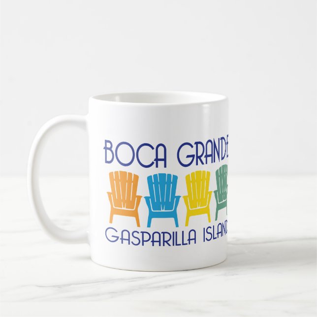 Boca Grande Gasparilla Island Florida beach chairs Coffee Mug (Left)
