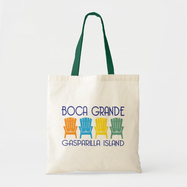 Boca Grande Gasparilla Island Florida beach chairs Tote Bag (Front)
