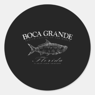 Boca Grande Tarpon Capital Of The World Gasparilla Classic Round Sticker