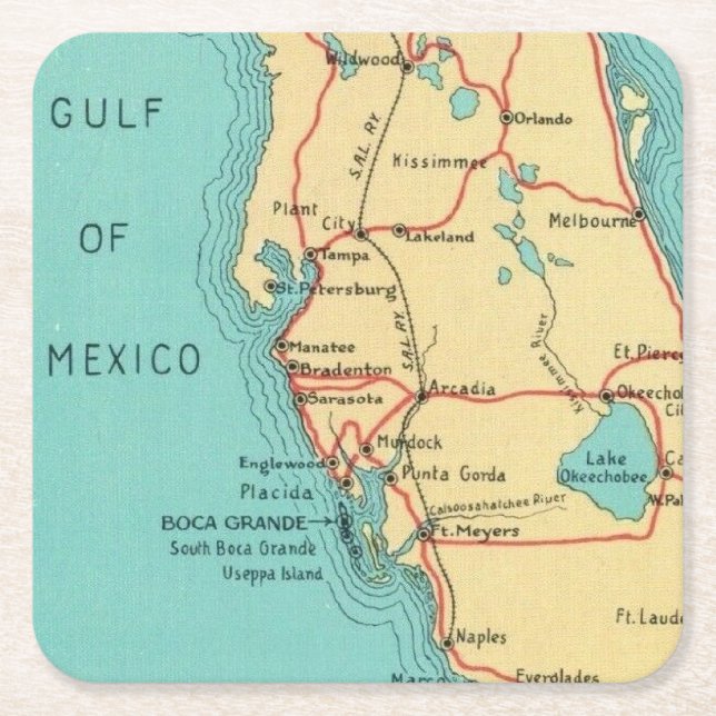 Boca Grande Useppa Florida Coasters (Front)