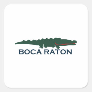 Boca Raton - Alligator. Square Sticker