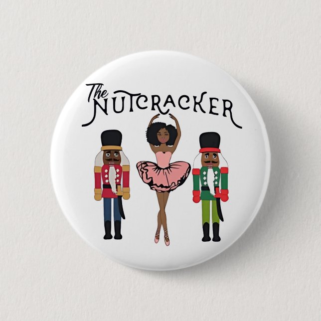 Boca Raton Black Nutcracker Funny Christmas  6 Cm Round Badge (Front)