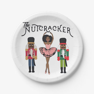 Boca Raton Black Nutcracker Funny Christmas  Paper Plate
