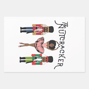 Boca Raton Black Nutcracker Funny Christmas Wrapping Paper Sheet