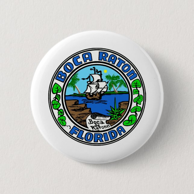 Boca Raton Florida 6 Cm Round Badge (Front)