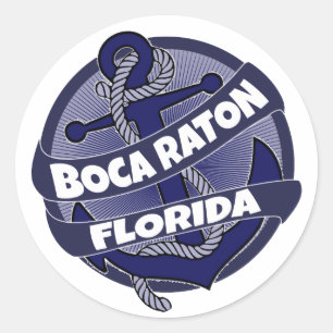 Boca Raton Florida anchor swirl stickers