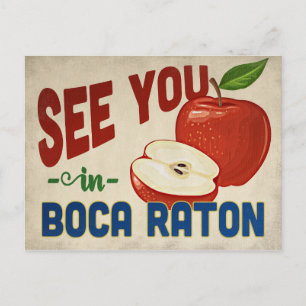Boca Raton Florida Apple - Vintage Travel Postcard
