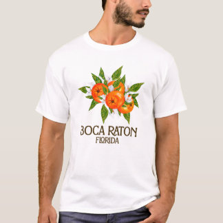 Boca Raton Florida Beach FL Vintage Oranges Blosso T-Shirt