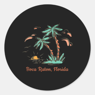 Boca Raton Florida Beaches Classic Round Sticker