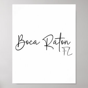 Boca Raton Florida Ca Retro Poster