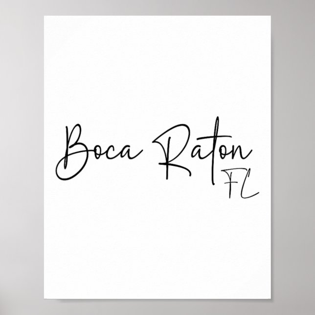 Boca Raton Florida Ca Retro  Poster (Front)