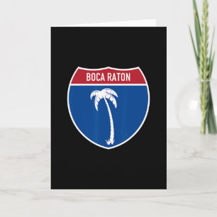 Boca Raton Florida Fl Interstate Highway Vacation  Card