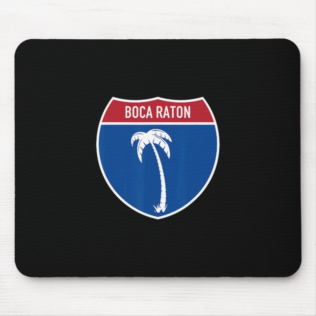 Boca Raton Florida Fl Interstate Highway Vacation  Mouse Pad (Front)