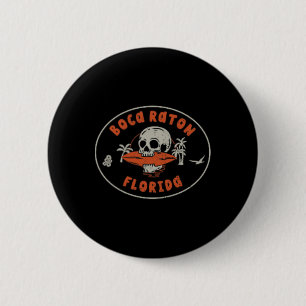 Boca Raton Florida Fl Vintage Surf Beach Front And 6 Cm Round Badge