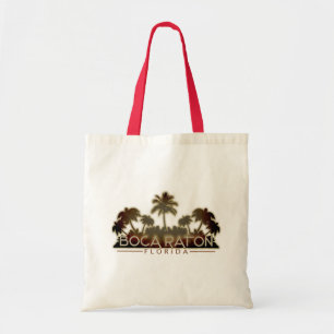 Boca Raton Florida palm tree reusable tote Bag