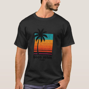 Boca Raton Florida Retro Vintage Weathered Souveni T-Shirt
