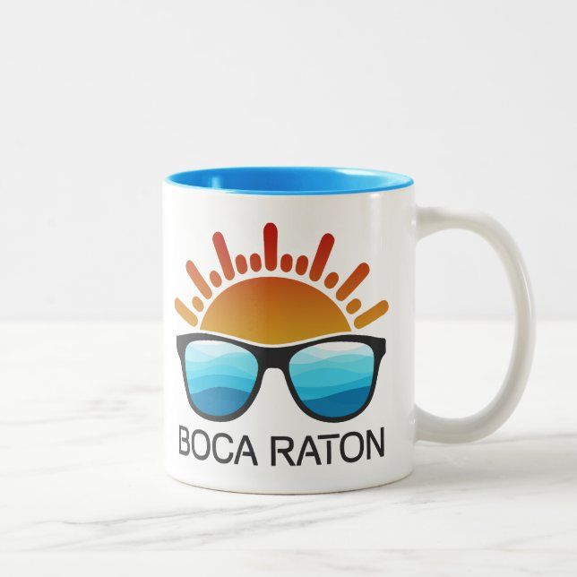 Boca Raton Florida Sunglasses Two-Tone Coffee Mug (Right)