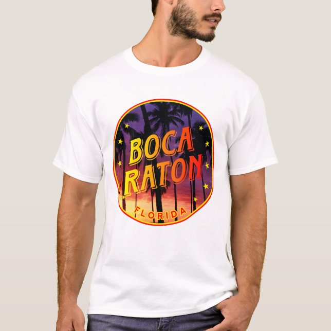 Boca Raton, Florida Sunset T-Shirt (Front)