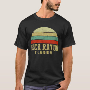 BOCA-RATON FLORIDA Vintage Retro Sunset T-Shirt
