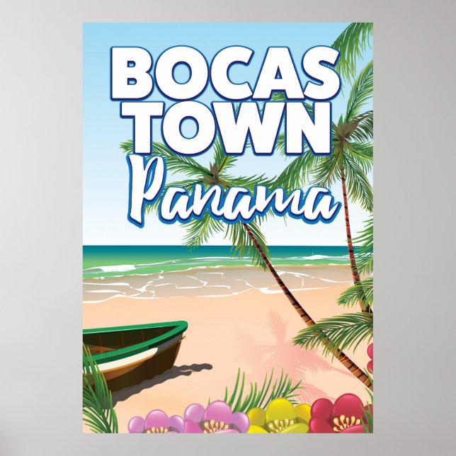 Bocas Town Panama Beach travel poster (Front)