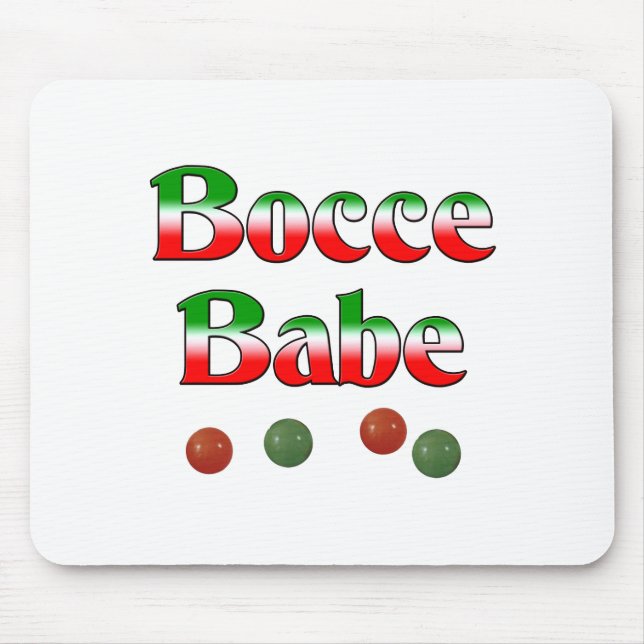 Bocce Babe Mouse Pad (Front)