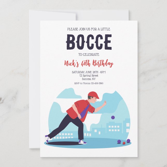 Bocce Ball 2  Invitation (Front)