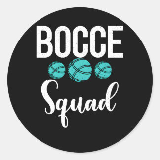 Bocce Ball Bocce Squad Classic Round Sticker