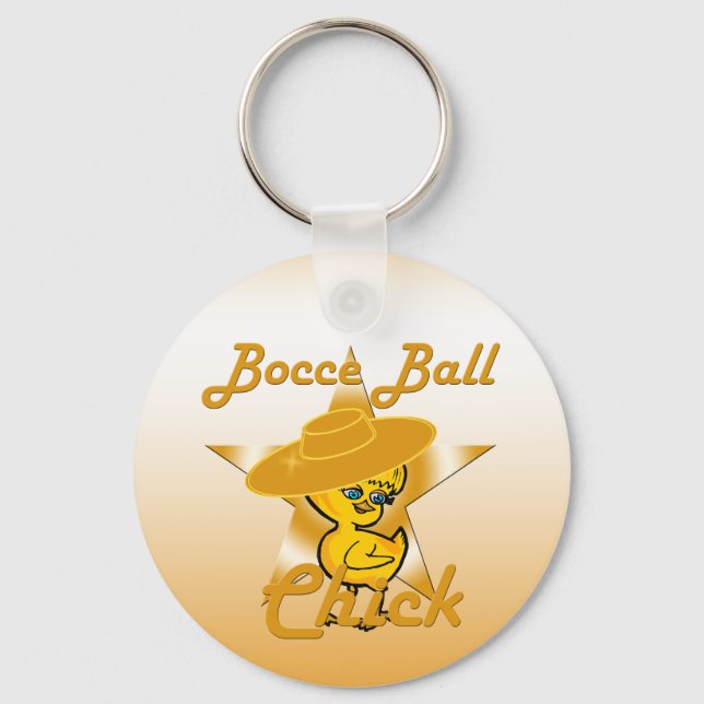 Bocce Ball Chick #10 Key Ring (Front)
