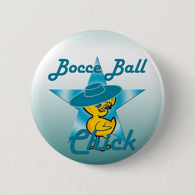Bocce Ball Chick #7 6 Cm Round Badge (Front)