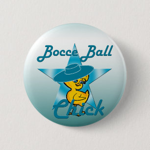 Bocce Ball Chick #7 6 Cm Round Badge