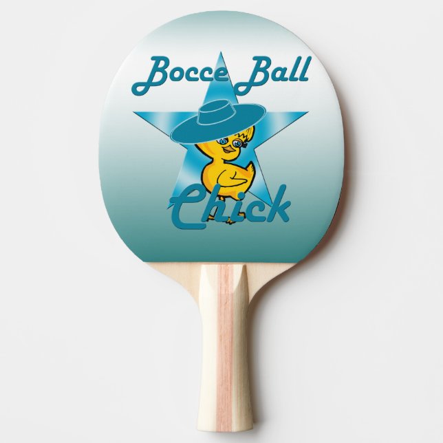 Bocce Ball Chick #7 Ping Pong Paddle (Front)