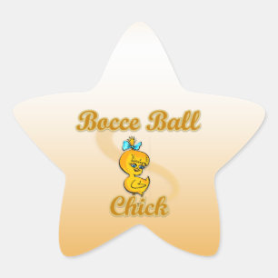 Bocce Ball Chick Star Sticker